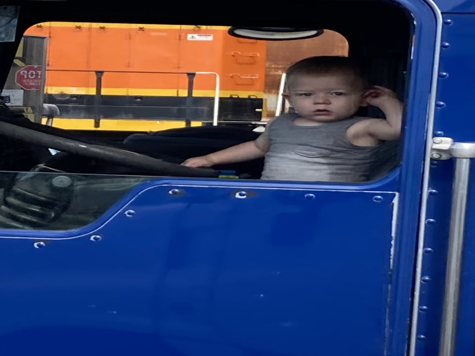 Future boss in training - very serious